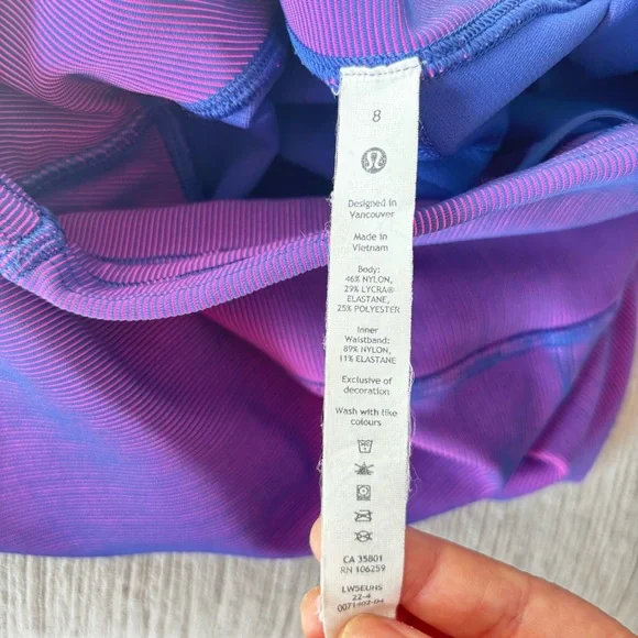 Lululemon Base Pace High Rise Tight 25” – Two-Tone Ribbed Size 8 - Picture 10 of 16